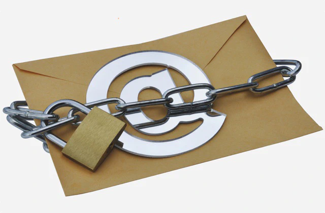 Email with lock and chains